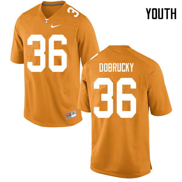 Youth #36 Tanner Dobrucky Tennessee Volunteers College Football Jerseys Sale-Orange